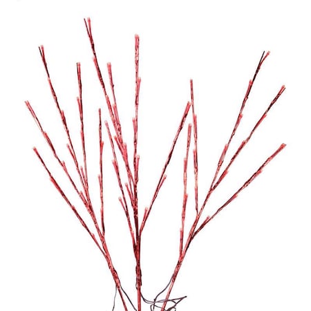 Celebrations Celebrations LED Red Lighted Red Twigs 32 in. Yard Decor BOTWIG50RDA